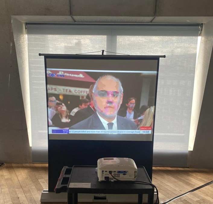 Mum look I'm on TV! by Lyra Robinson installation at the Tate Modern