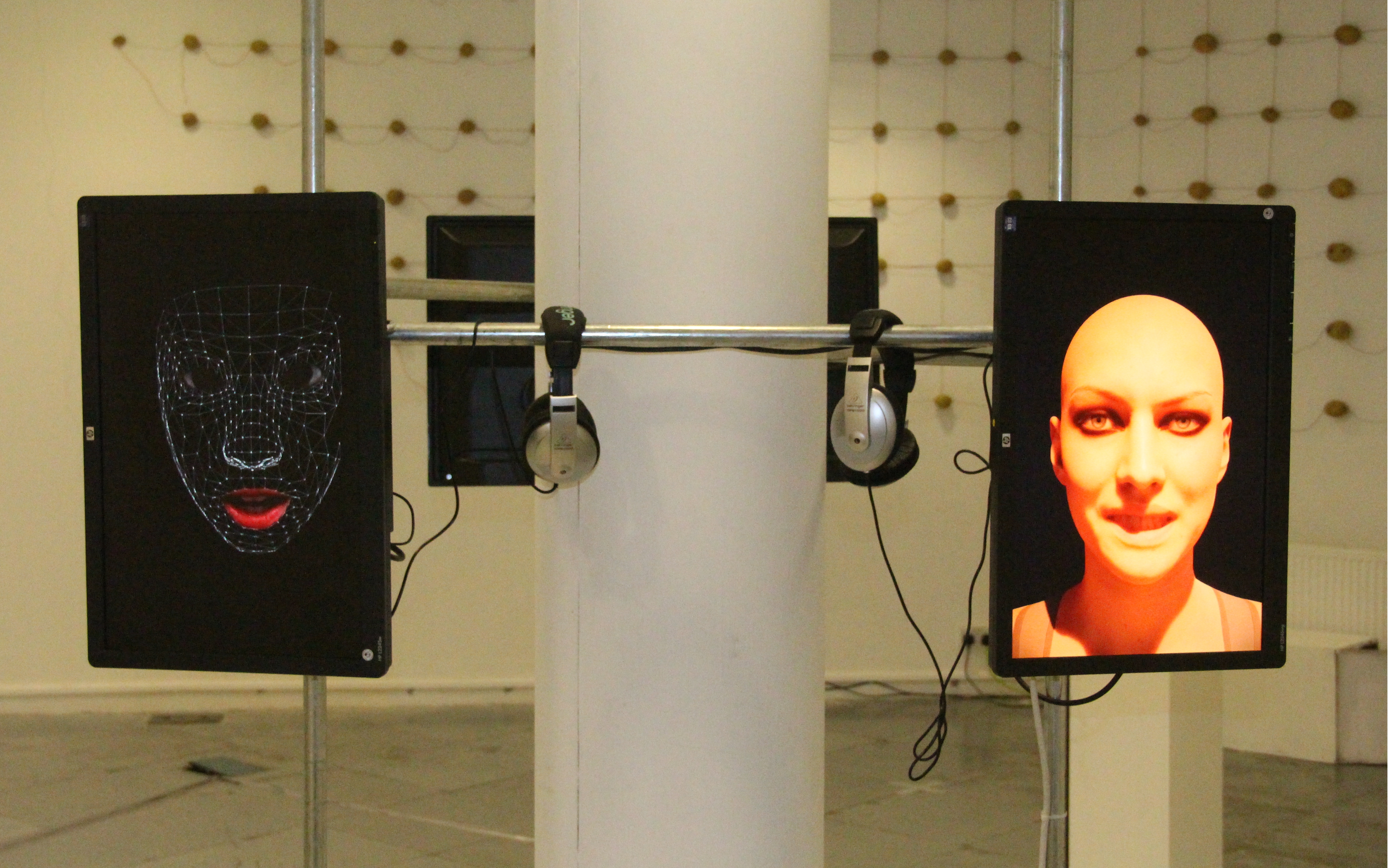 Joy installation view at Koppel Project ANNEX showing generative video installation